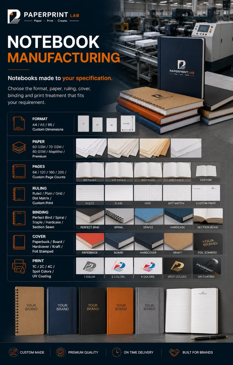 NOTEBOOK SPECIFICATION & BINDING